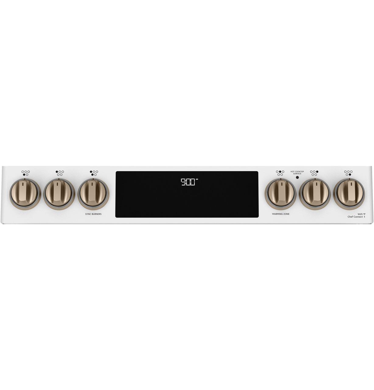 Cafe CHS900P4MW2 CAF(EBACK)™ 30" Smart Slide-In, Front-Control, Induction and Convection Range with Warming Drawer
