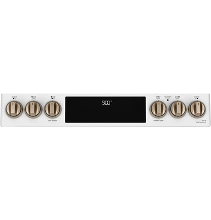 Cafe CHS900P4MW2 CAF(EBACK)™ 30" Smart Slide-In, Front-Control, Induction and Convection Range with Warming Drawer