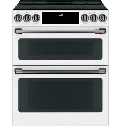 Cafe CHS950P4MW2 CAF(EBACK)™ 30" Smart Slide-In, Front-Control, Induction and Convection Double-Oven Range