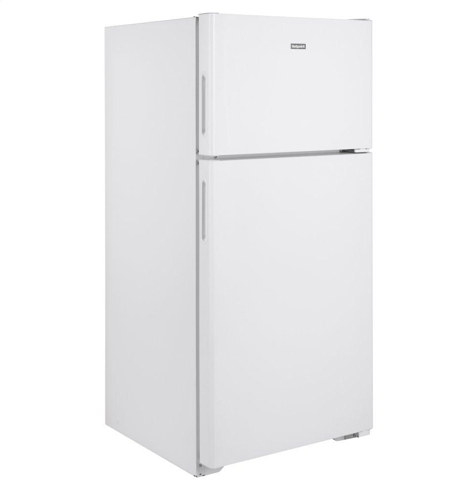 HPE16BTNRWW Hotpoint® ENERGY STAR® 15.6 Cu. Ft. Recessed Handle Top-Freezer Refrigerator