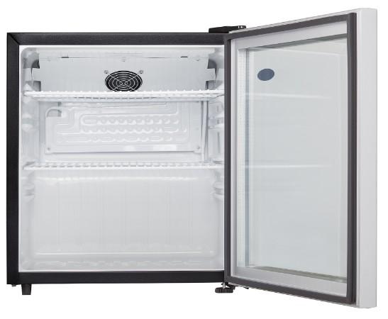 DAG016A1BDB Danby 1.6 cu. ft. Compact Glass Door Fridge in Platinum