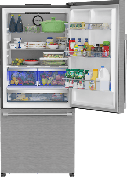 Beko BFBD30216SS 30" Bottom Freezer Refrigerator with HarvestFresh