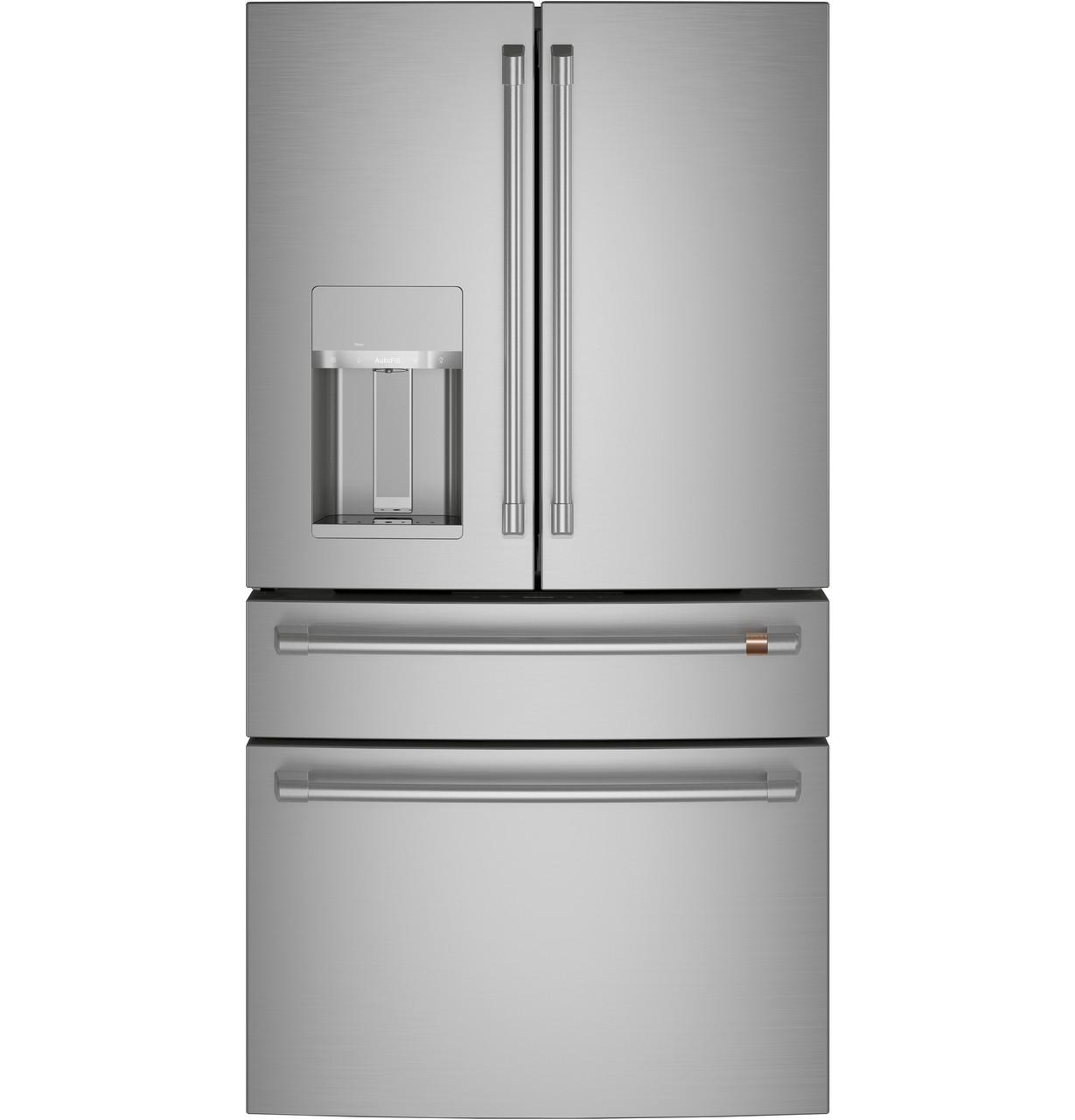 Cafe CXE22DP2PS1 CAF(EBACK)™ ENERGY STAR® 22.3 Cu. Ft. Smart Counter-Depth 4-Door French-Door Refrigerator