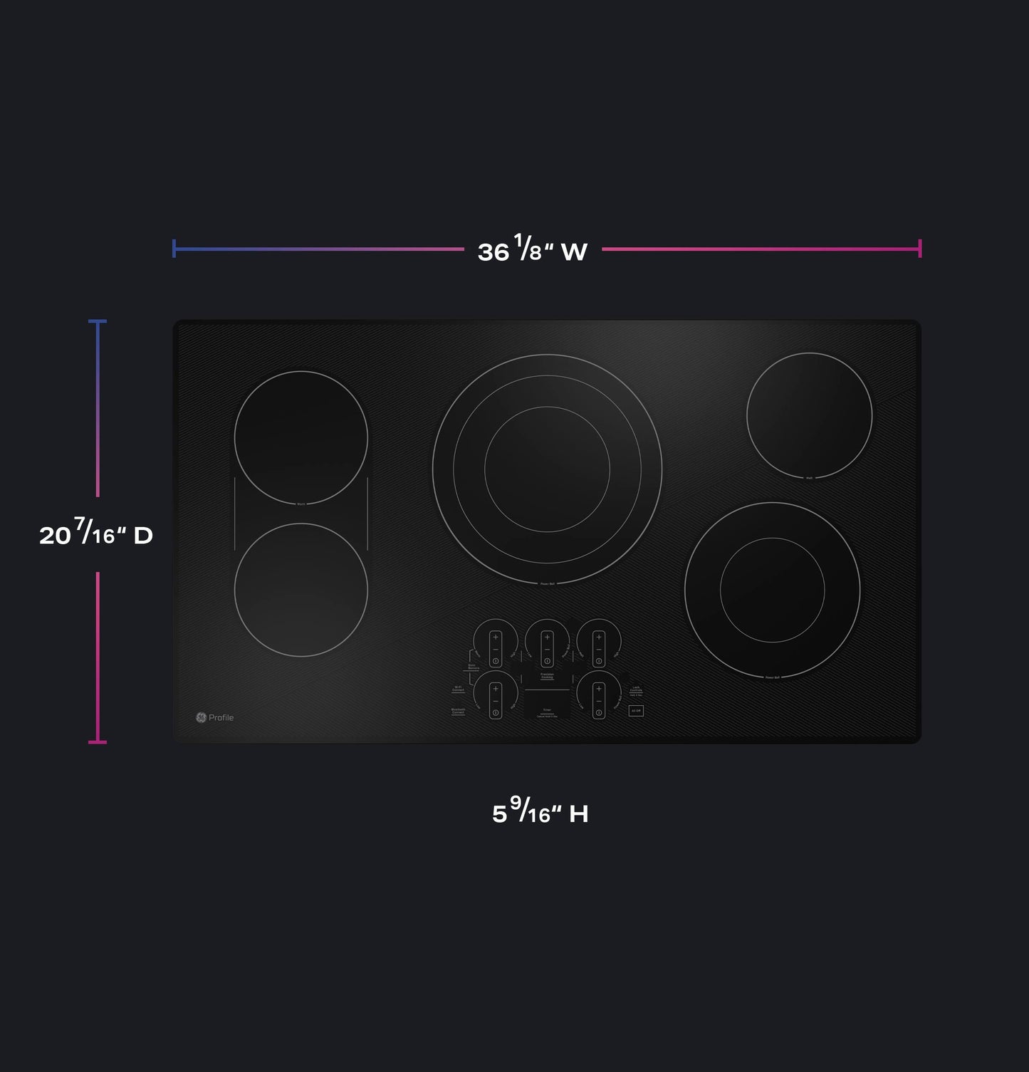 PEP7036DTBB GE Profile™ 36" Built-In Touch Control Electric Cooktop