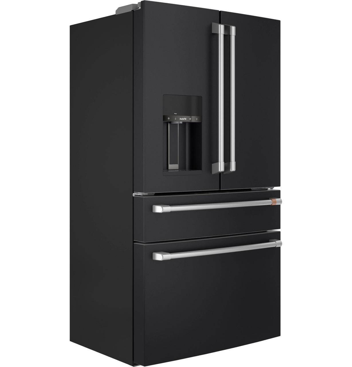 Cafe CXE22DP3PD1 CAF(EBACK)™ ENERGY STAR® 22.3 Cu. Ft. Smart Counter-Depth 4-Door French-Door Refrigerator