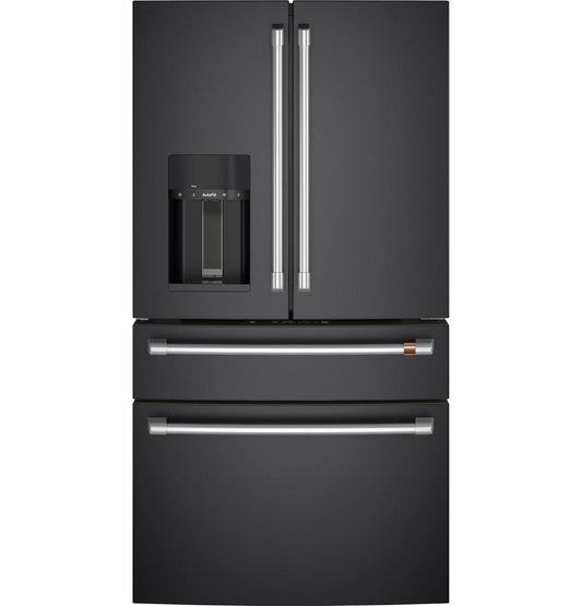 Cafe CXE22DP3PD1 CAF(EBACK)™ ENERGY STAR® 22.3 Cu. Ft. Smart Counter-Depth 4-Door French-Door Refrigerator