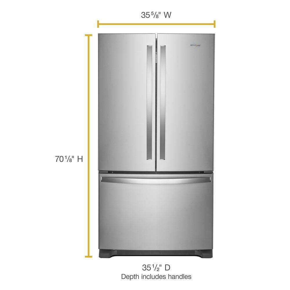 Whirlpool 36-inch Wide French Door Refrigerator with Water Dispenser - 25 cu. ft.