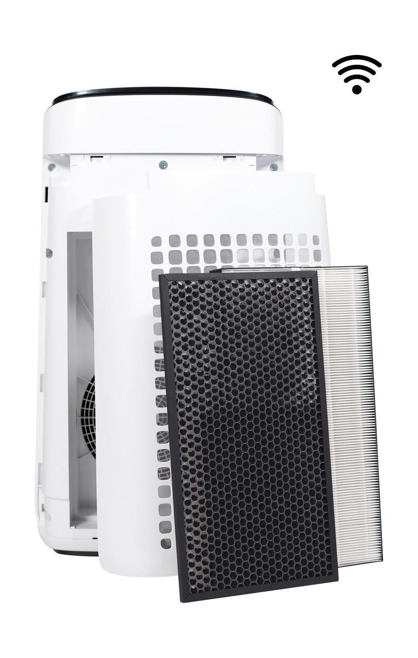 FXJ80UW Sharp Smart Plasmacluster Ion Air Purifier with True HEPA for Extra Large Rooms