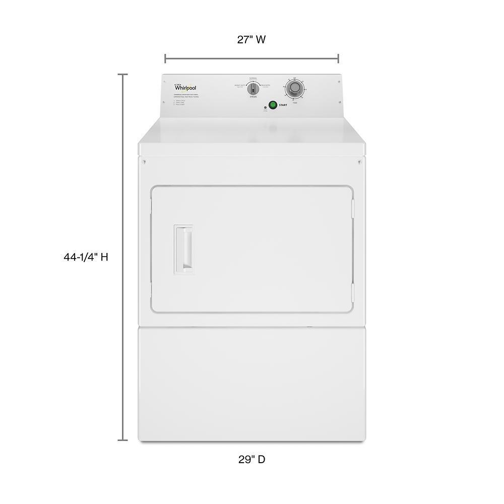 Whirlpool CEM2795JQ Commercial Electric Super-Capacity Dryer, Non-Coin