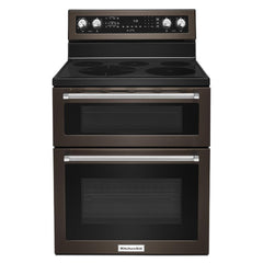 Kitchenaid KFED500EBS 30-Inch 5 Burner Electric Double Oven Convection Range