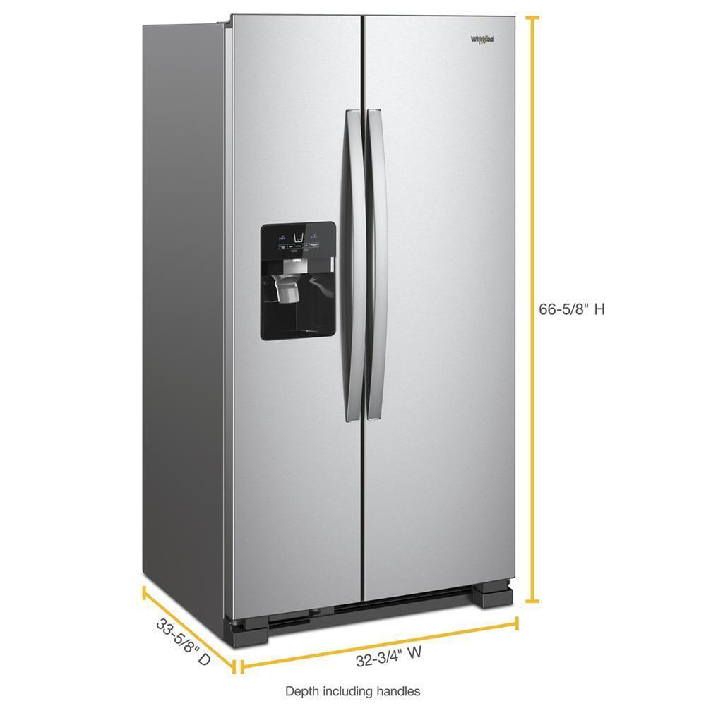Whirlpool WRS321SDHZ 33-inch Wide Side-by-Side Refrigerator - 21 cu. ft.