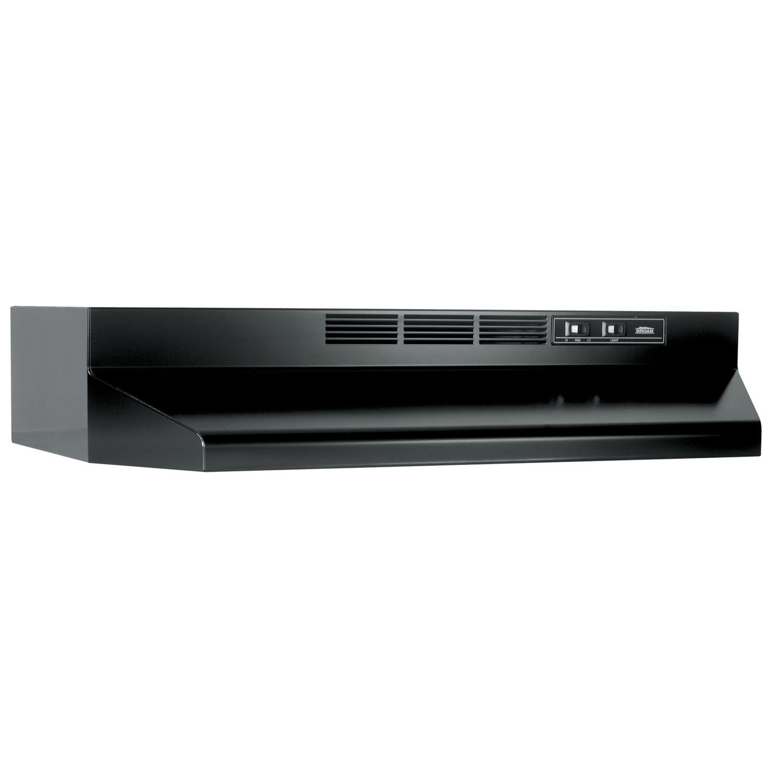 Broan® 36-Inch Ductless Under-Cabinet Range Hood, Black