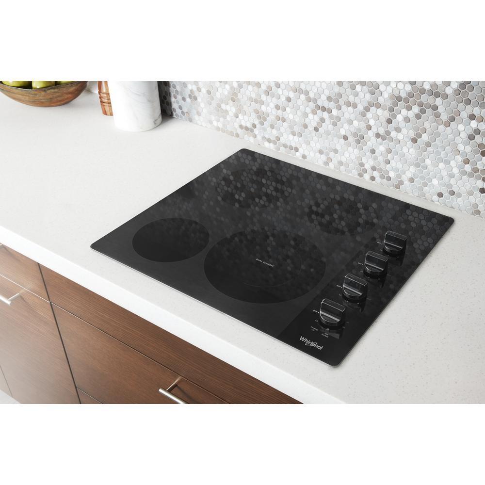 Whirlpool WCE55US4HB 24-inch Compact Electric Ceramic Glass Cooktop