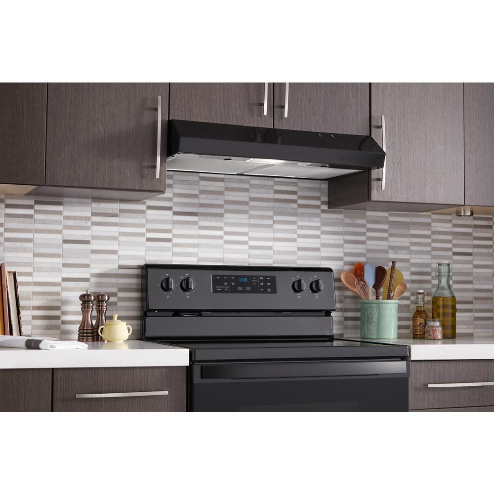 Whirlpool WVU17UC0JB 30" Range Hood with Full-Width Grease Filters