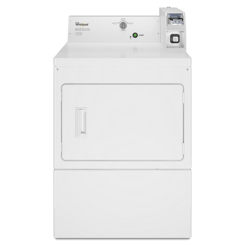 Whirlpool CEM2745FQ Commercial Electric Super-Capacity Dryer, Coin Slide