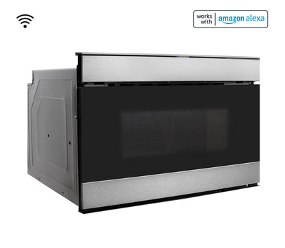 Sharp SMD2489ES 24 in. 1.2 cu. ft. 950W Sharp Stainless Steel Smart Easy Wave Open Microwave Drawer Oven