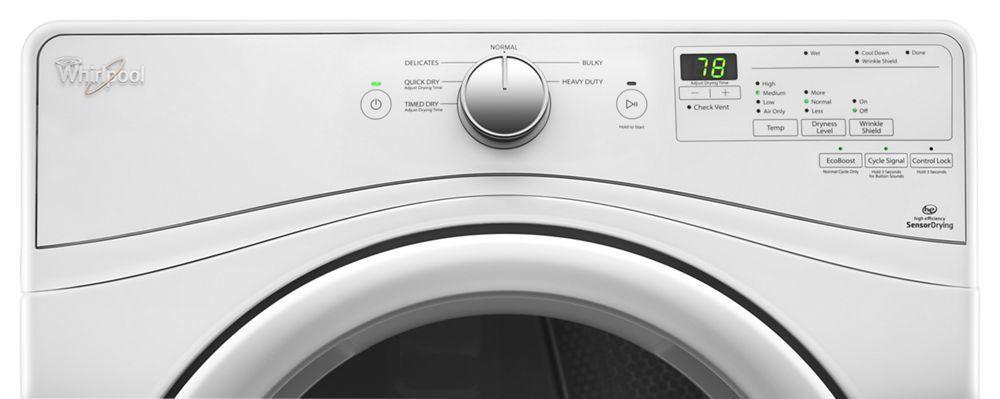 Whirlpool WED7590FW 7.4 cu.ft Front Load Electric Dryer with Advanced Moisture Sensing , 6 cycles