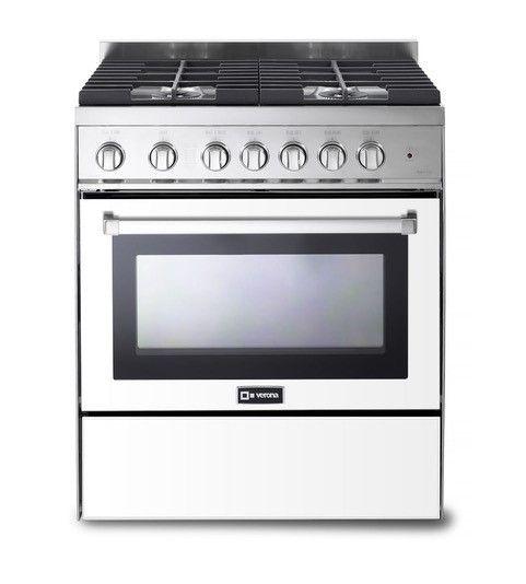 30" Gas Range - White