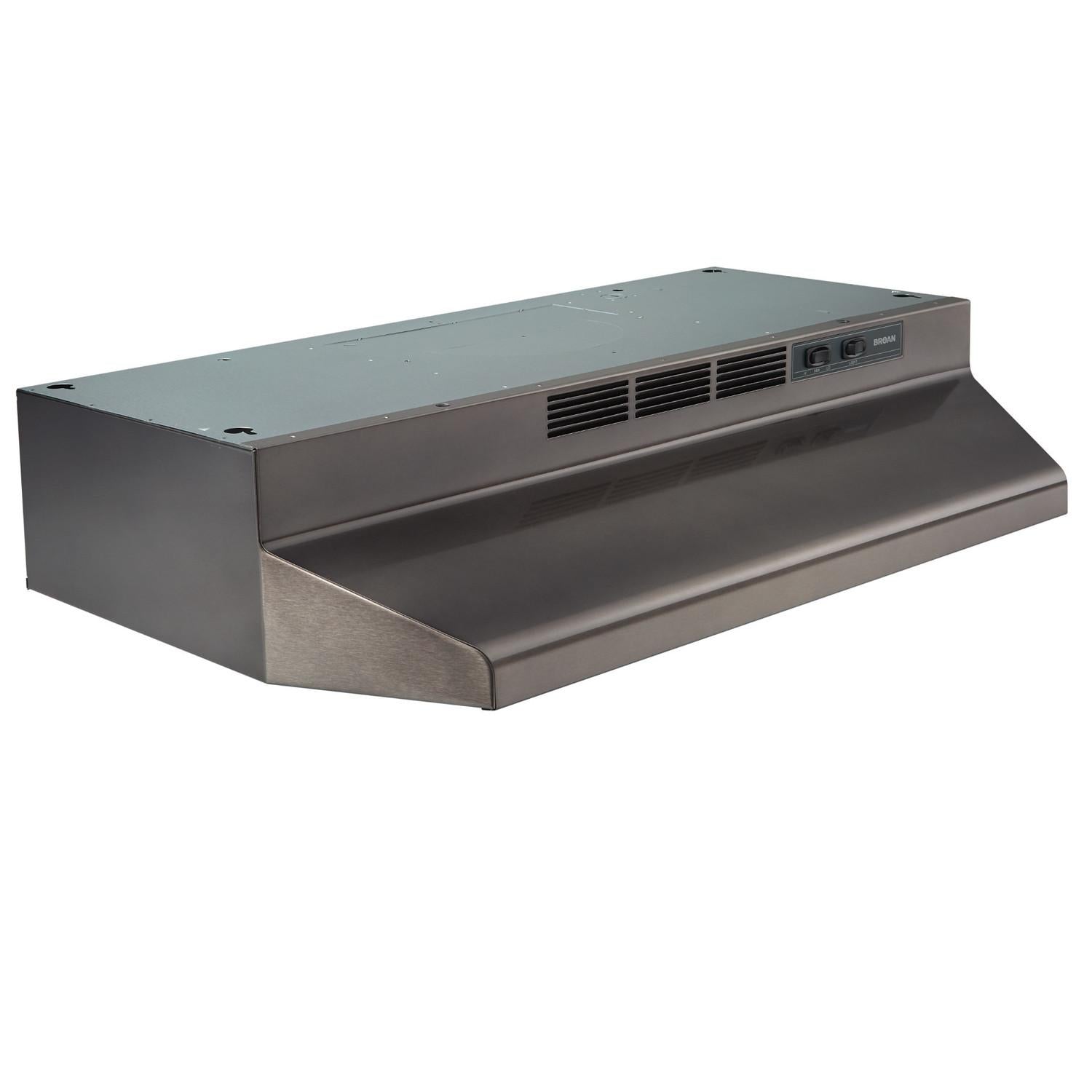 Broan® 30-Inch Convertible Under-Cabinet Range Hood, 230 Max Blower CFM, Black Stainless Steel