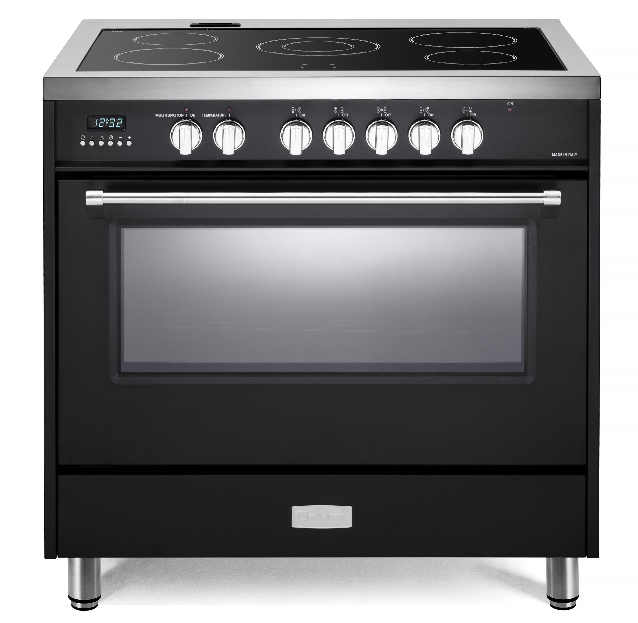 Designer 36" Electric Glass Top Range - Matte Black