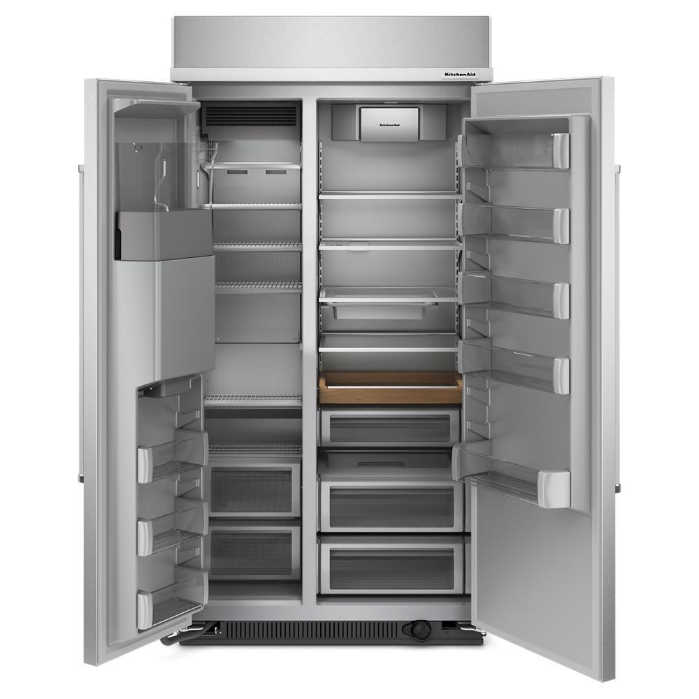 Kitchenaid KBSD702MPS 25.1 Cu. Ft. 42" Built-In Side-by-Side Refrigerator with Ice and Water Dispenser