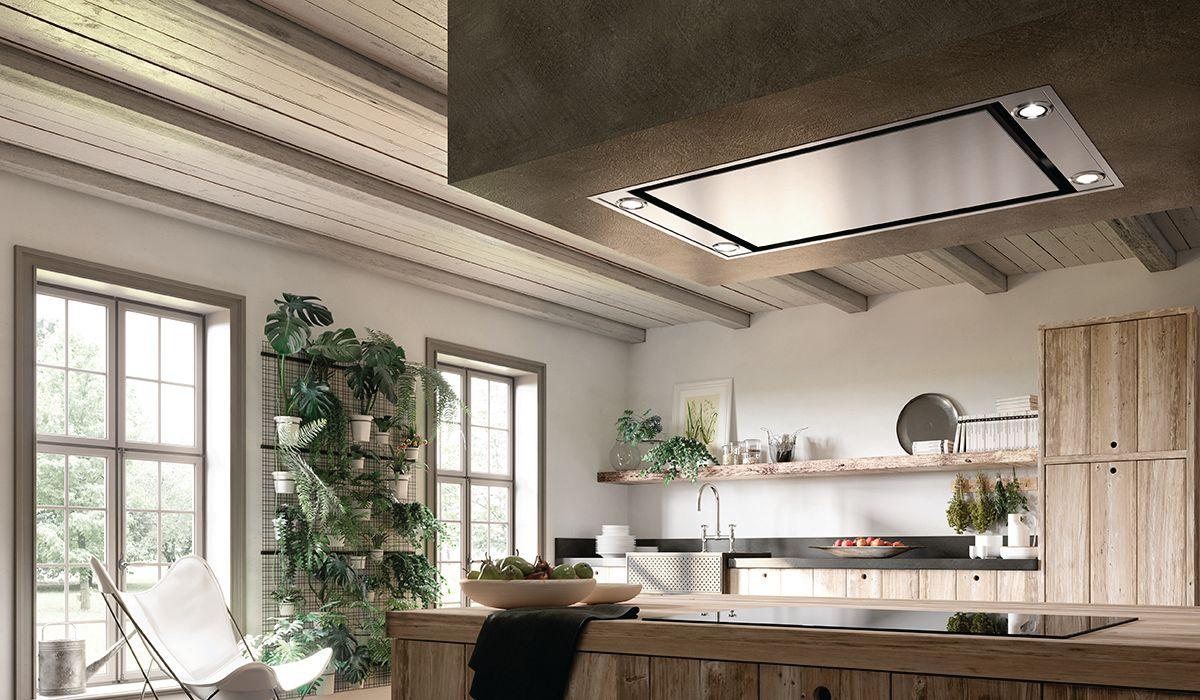 Faber 36" X 19" ceiling mount stainless steel island hood