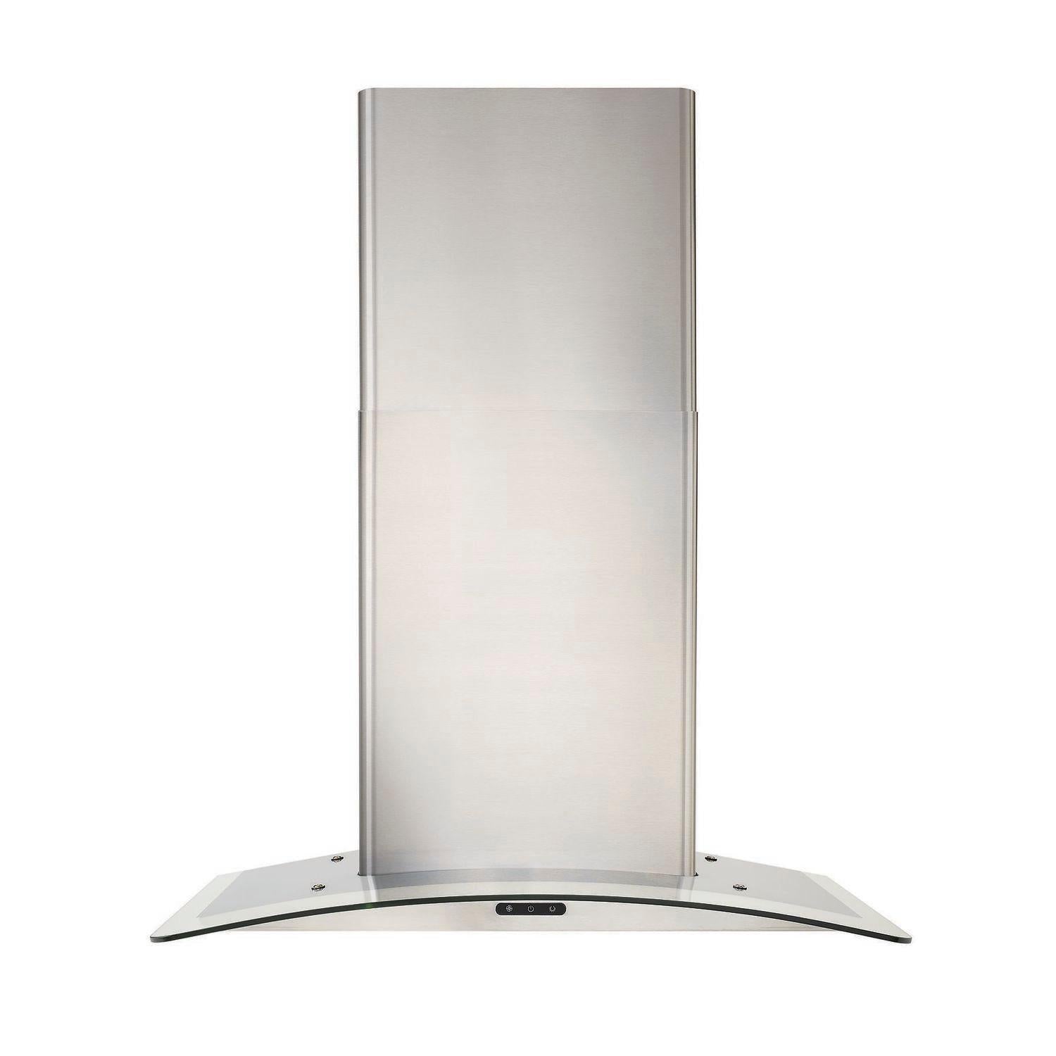 EW4630SS Broan® Elite EW46 Series 30-Inch Convertible Curved Glass Chimney Range Hood, 460 Max Blower CFM, Stainless Steel