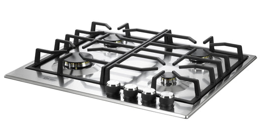 VDGCT424FSS Verona 24" Designer Gas Cooktop-Brass Burners SS