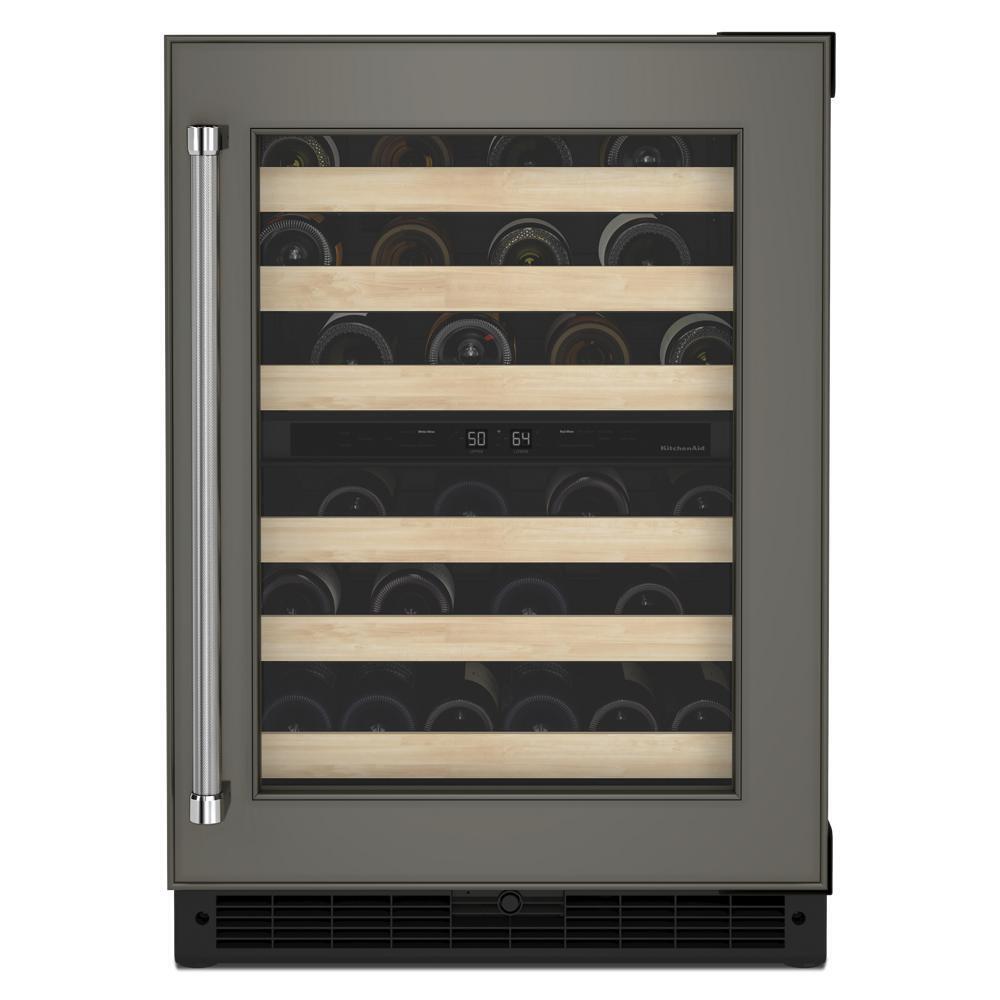 Kitchenaid KUWR214KPA 24" Panel-Ready Undercounter Wine Cellar with Wood-Front Racks