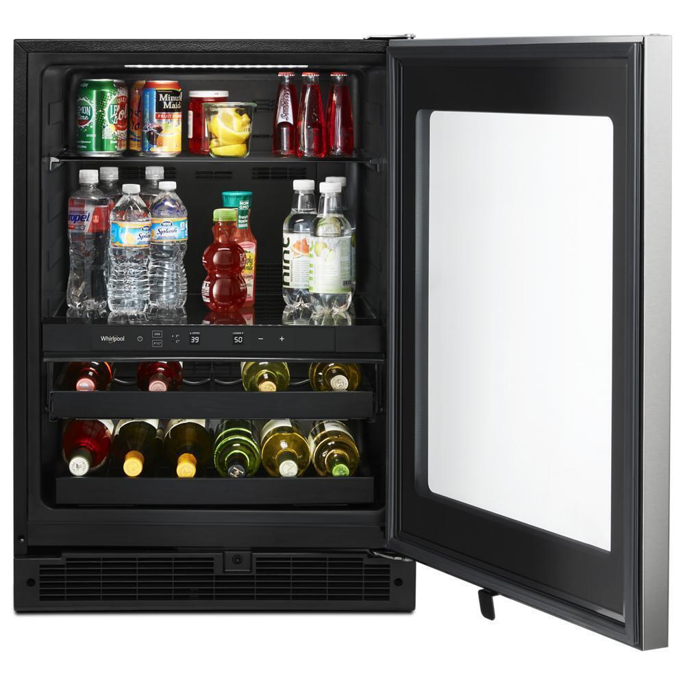 Whirlpool WUB35X24HZ 24-inch Wide Undercounter Beverage Center with Towel Bar Handle- 5.2 cu. ft.