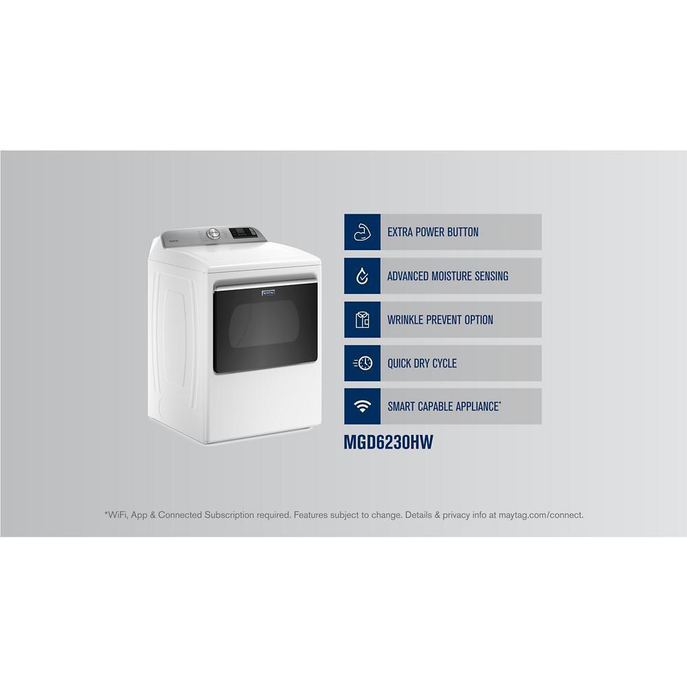 Maytag MGD6230HW Smart Top Load Gas Dryer with Extra Power - 7.4 cu. ft.