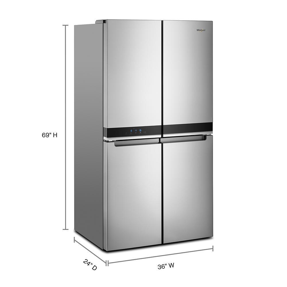 Whirlpool WRQA59CNKZ 36-inch Wide Counter Depth 4 Door Refrigerator - 19.4 cu. ft.