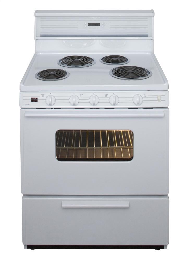 Premier 30 in. Freestanding Electric Range in White