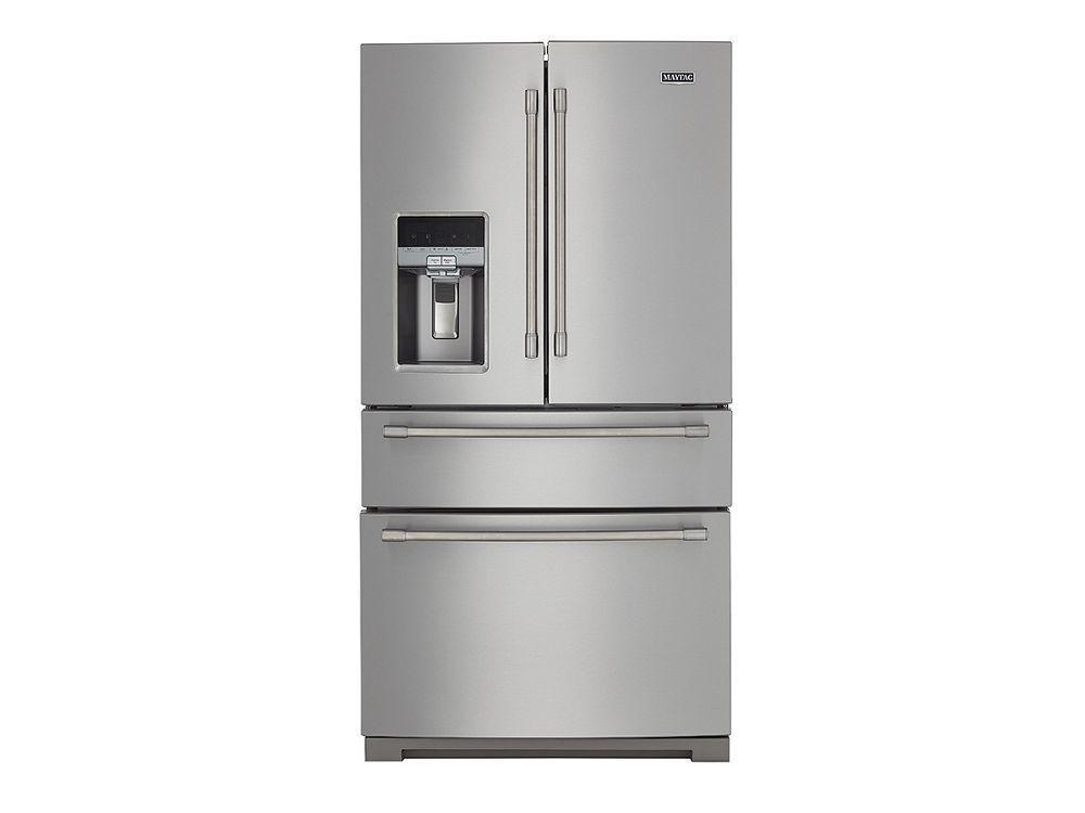 Maytag MFX2676FRZ 36-Inch Wide 4-Door French Door Refrigerator with Steel Shelves - 26 Cu. Ft.