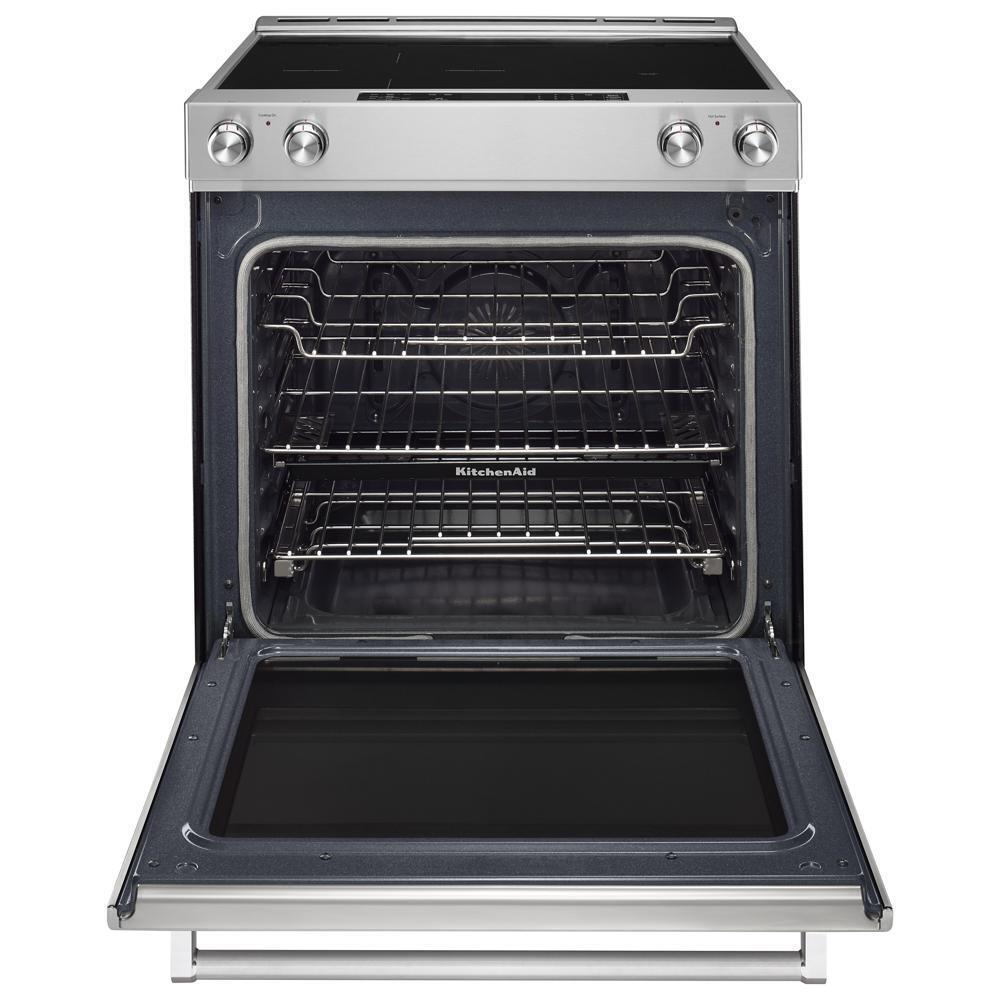 Kitchenaid KSEB900ESS 30-Inch 5-Element Electric Convection Slide-In Range with Baking Drawer