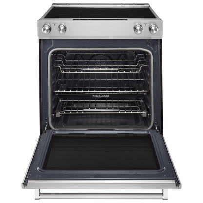 Kitchenaid KSEB900ESS 30-Inch 5-Element Electric Convection Slide-In Range with Baking Drawer