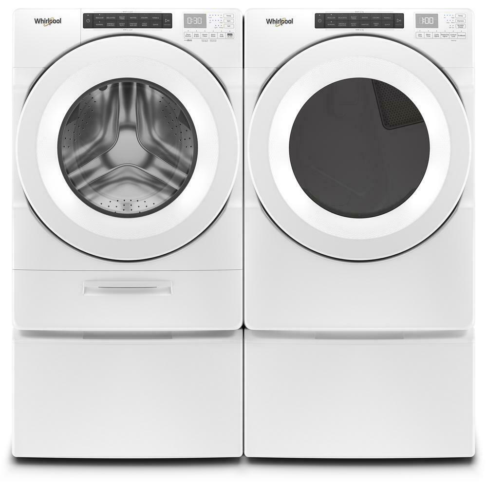 Whirlpool WED560LHW 7.4 cu.ft Front Load Long Vent Electric Dryer with Intuitive Controls