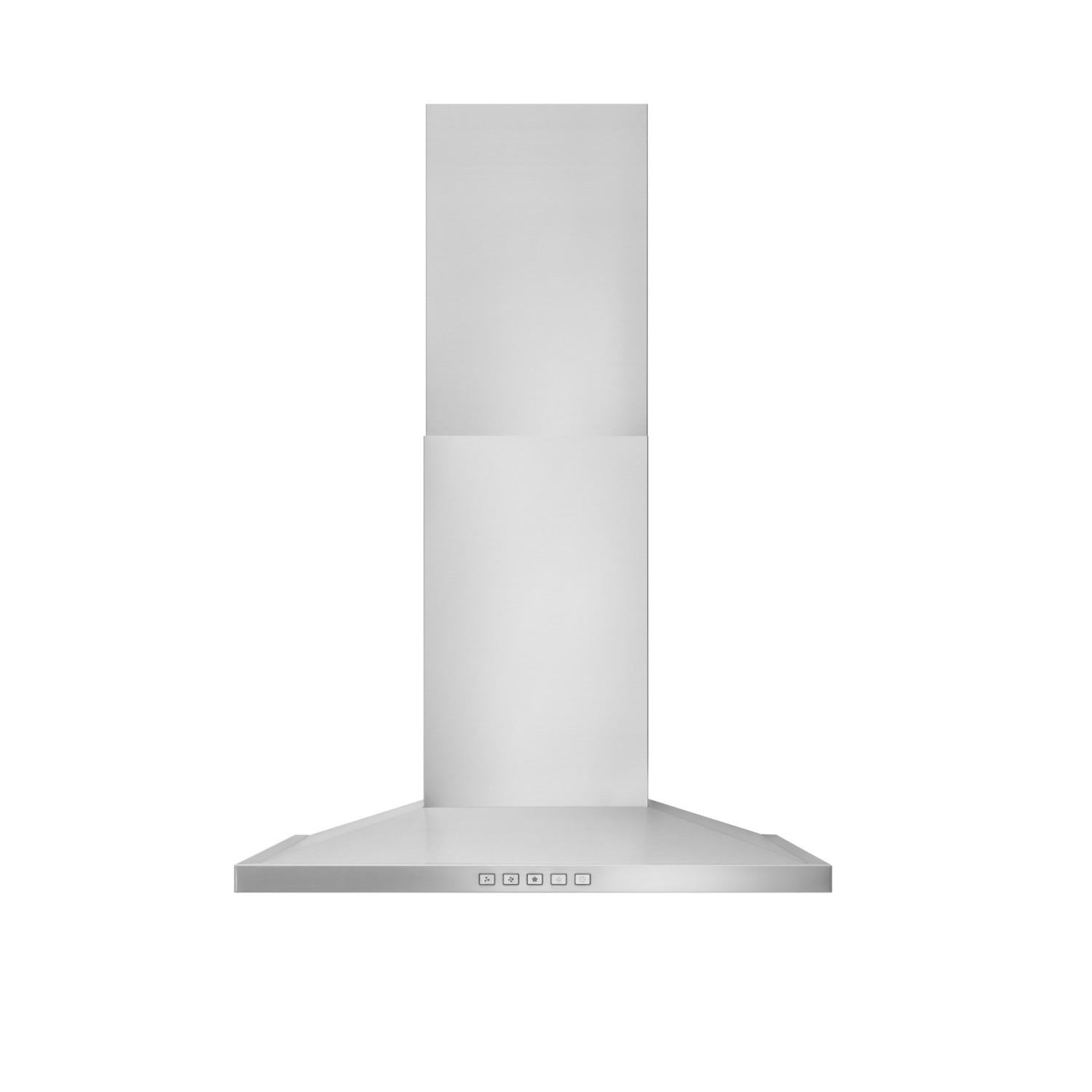 Broan BWS2304SS **DISCONTINUED** Broan® 30-Inch Convertible Wall-Mount Low Profile Pyramidal Chimney Range Hood, 450 MAX CFM