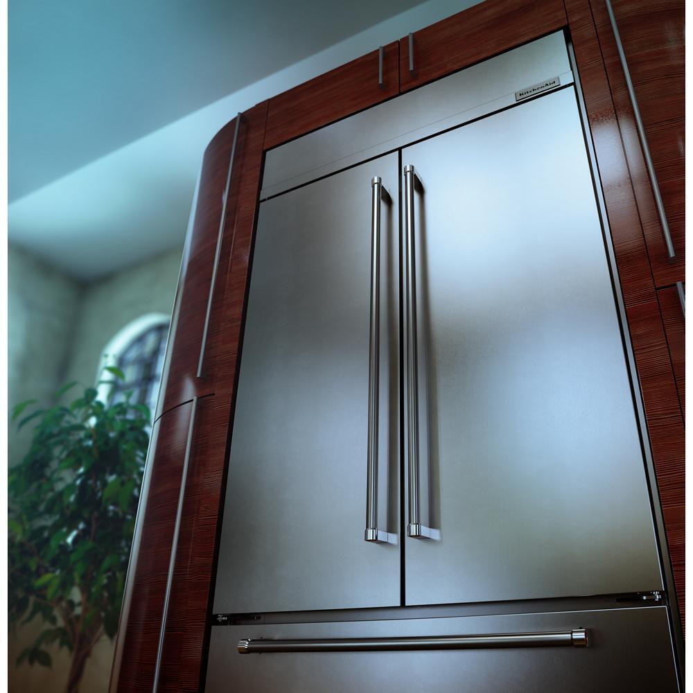 Kitchenaid 24.2 Cu. Ft. 42" Width Built-In Stainless French Door Refrigerator with Platinum Interior Design