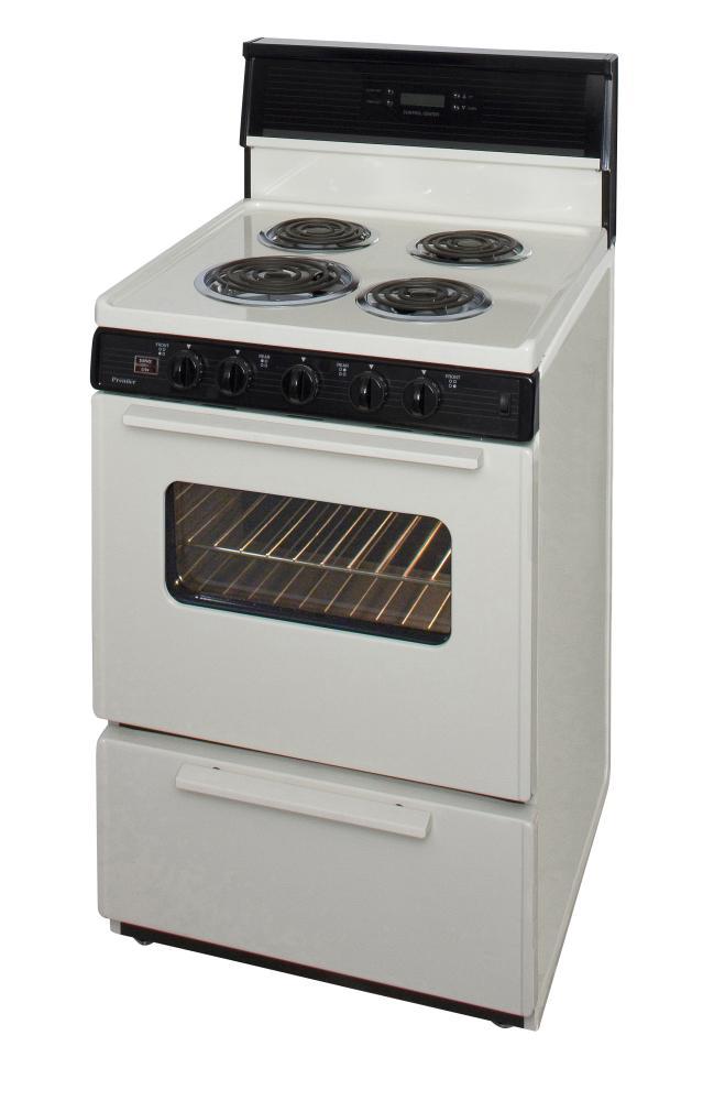 Premier ECK240TP 24 in. Freestanding Electric Range in Biscuit