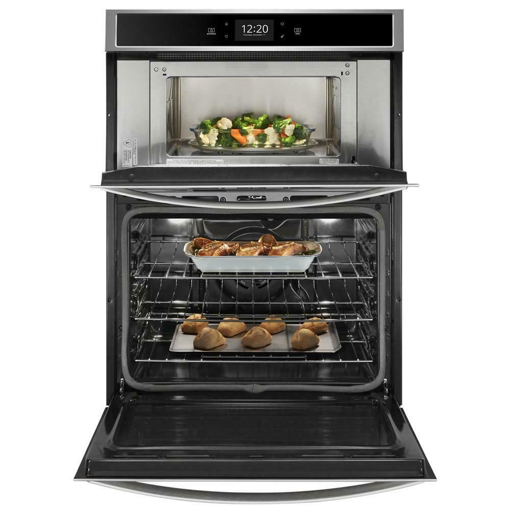 Whirlpool WOC75EC0HS 6.4 cu. ft. Smart Combination Convection Wall Oven with Air Fry, when Connected