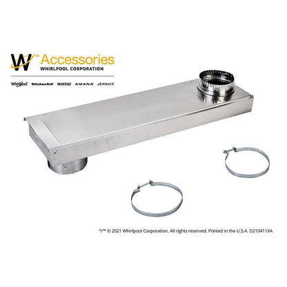 Whirlpool 4396037RP 0"-18" Dryer Telescoping Vent Periscope for 2.5" clearance, with 1 male snap-lock fitting, draw-band collar & 2 clamps.