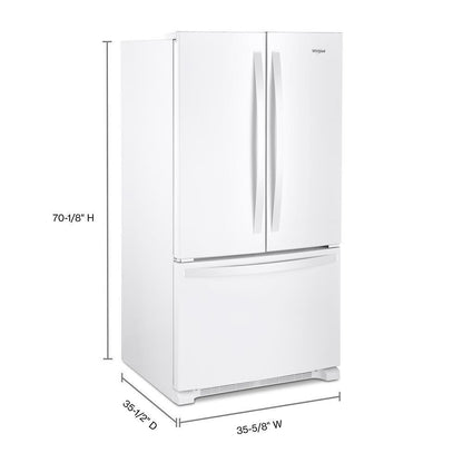 Whirlpool 36-inch Wide French Door Refrigerator with Water Dispenser - 25 cu. ft.