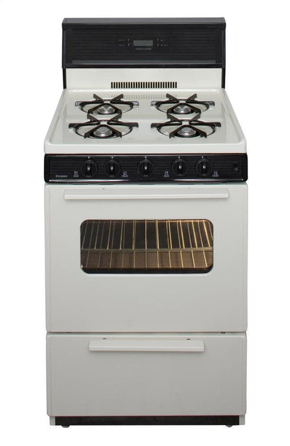Premier SCK240TP0 24 in. Freestanding Gas Range in Biscuit