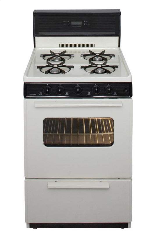 Premier SCK240TP0 24 in. Freestanding Gas Range in Biscuit
