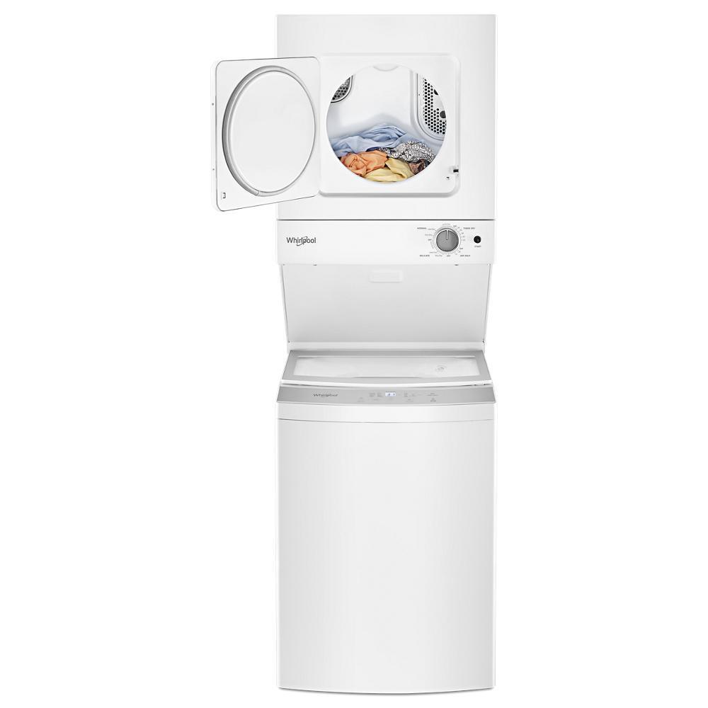 Whirlpool WET4124HW 1.6 cu.ft, 120V/20A Electric Stacked Laundry Center with 6 Wash cycles and Wrinkle Shield™