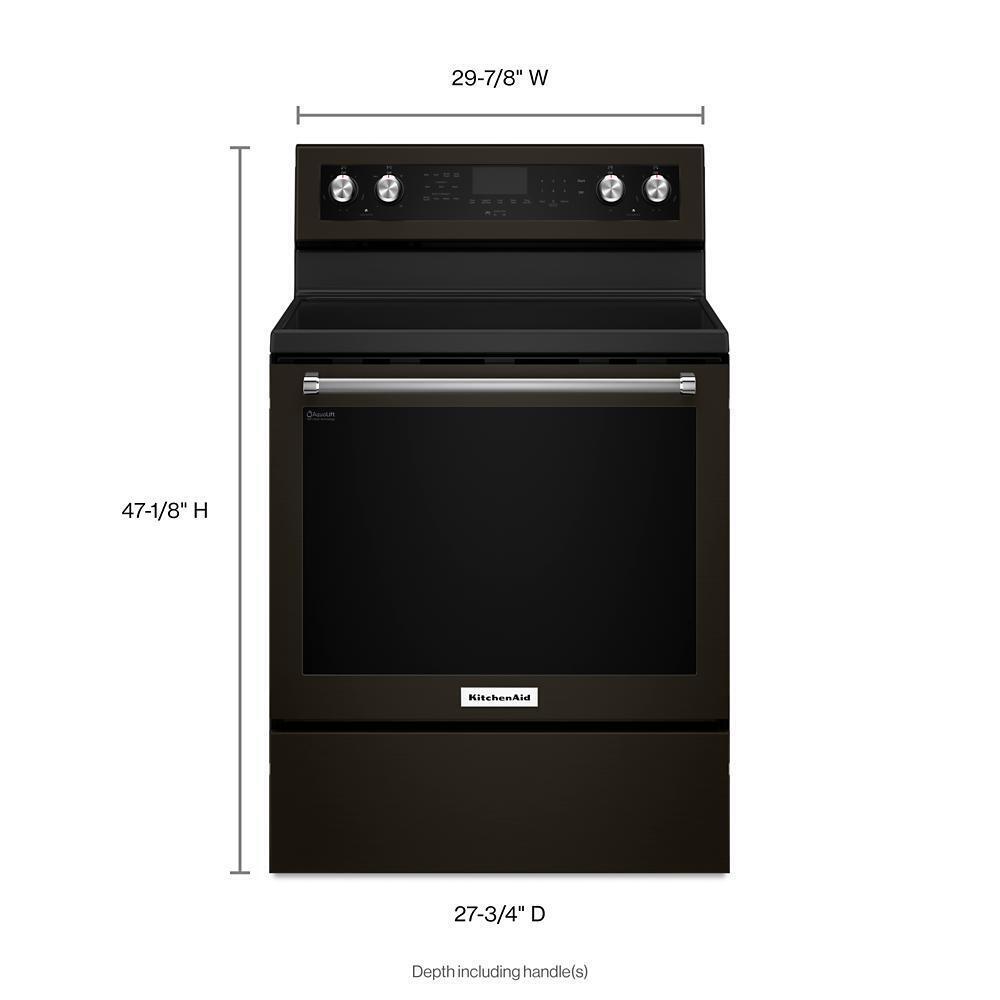 Kitchenaid KFEG500EBS 30-Inch 5-Element Electric Convection Range