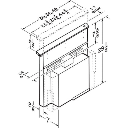 Broan® 48-Inch Telescopic Downdraft Range Hood System, Stainless Steel
