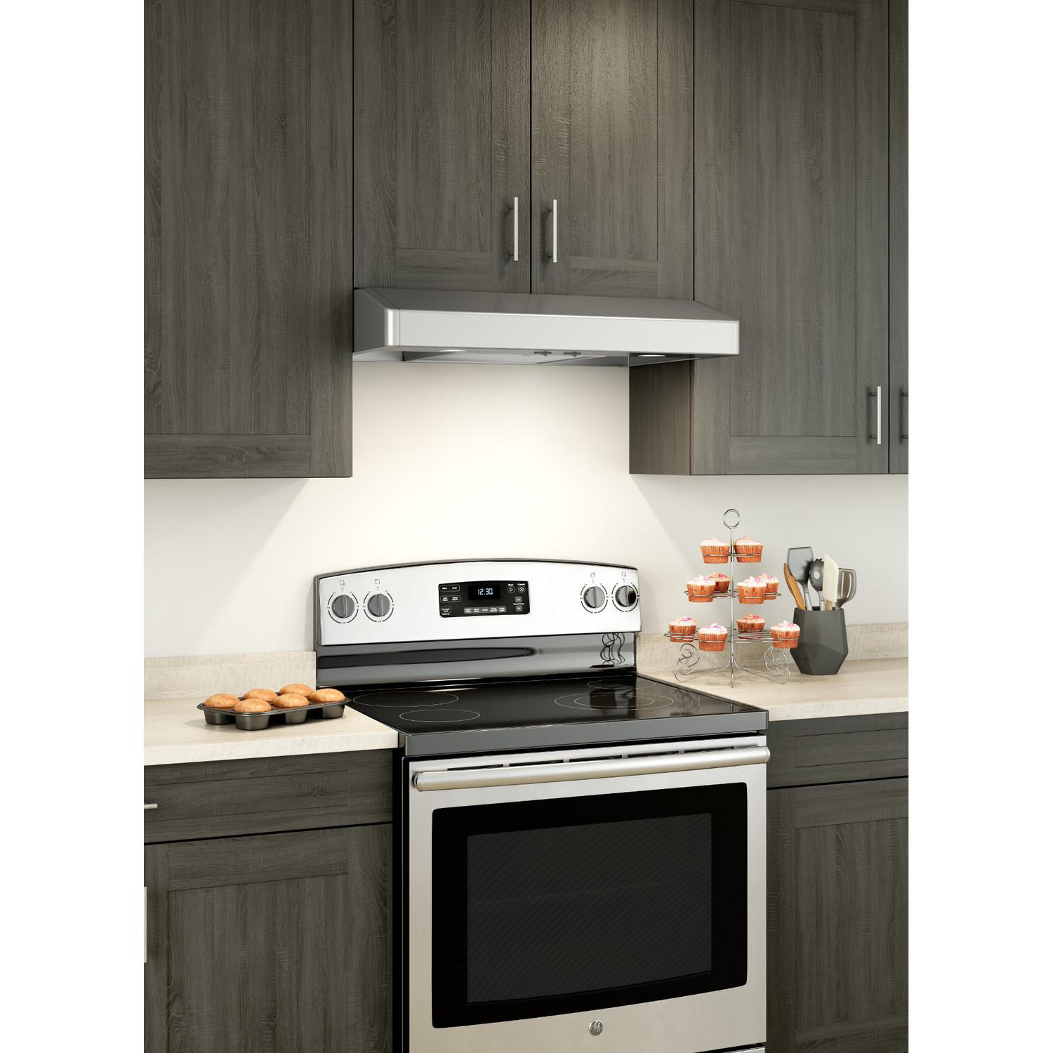 Broan **DISCONTINUED** Broan® Elite 30-Inch Convertible Under-Cabinet Range Hood, Stainless Steel