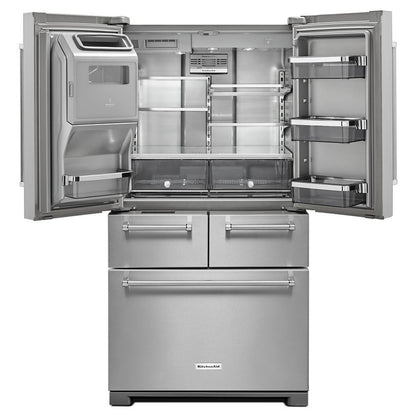 Kitchenaid KRMF706ESS 25.8 Cu. Ft. 36" Multi-Door Freestanding Refrigerator with Platinum Interior Design